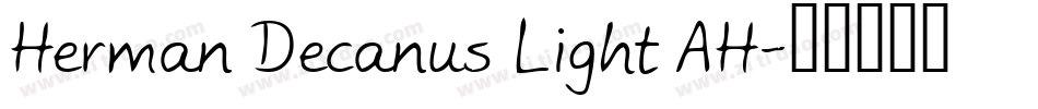 Herman Decanus Light AH字体转换
